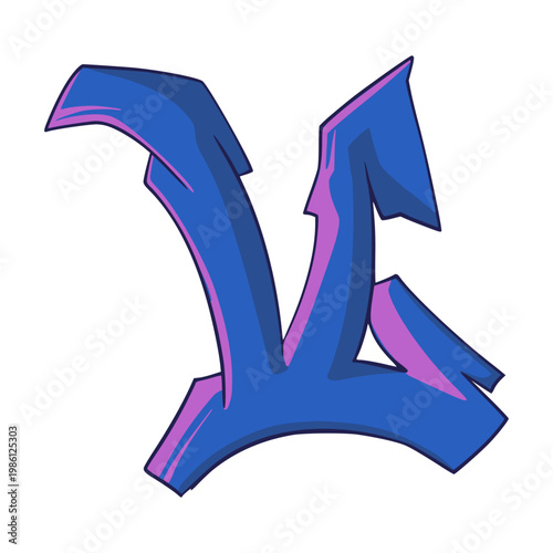 V, Graffiti Letter Illustration 
