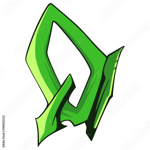 Q Graffiti Letter Illustration 