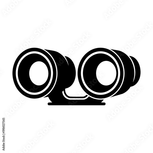 Solid Black Matte Dual Exit Exhaust Tailpipe Tip Vector Icon