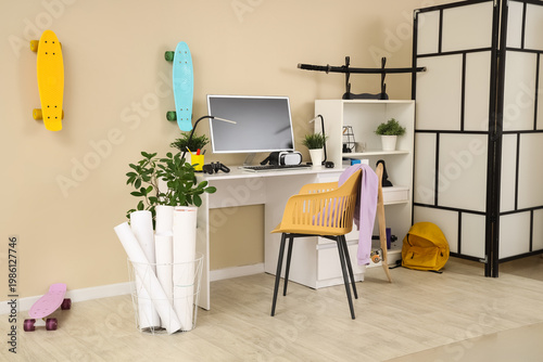 Interior of teenager's room...