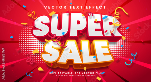 Super sale editable text style effect, suitable for promotion needs.
