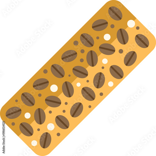 Granola bar packed with coffee beans, a nutritious and quick energy boost