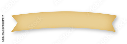 Gold Ribbon Banner Luxury Badge Design Transparent PNG Isolated