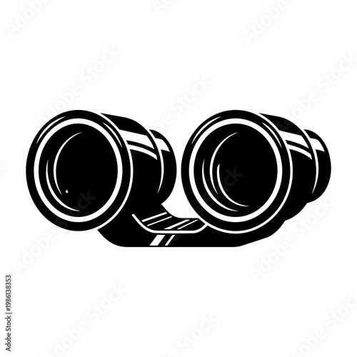 Black Silhouette Precision Machined Dual Chrome Exhaust Tip Vector Icon