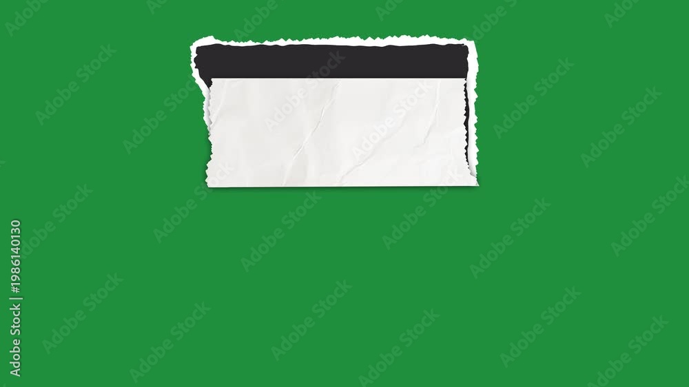 Hand-Drawn Ripped Paper Text Box | Speech Bubble Animation on Green ...