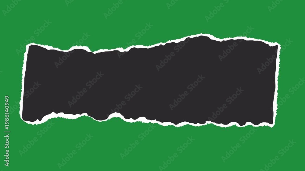 Hand-Drawn Ripped Paper Text Box | Speech Bubble Animation on Green ...