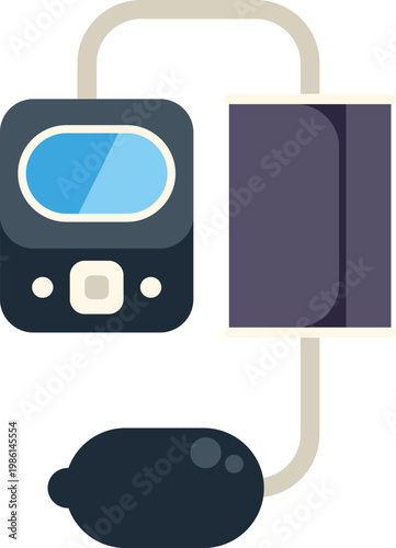 Blood pressure monitor digital device for measuring health vital signs