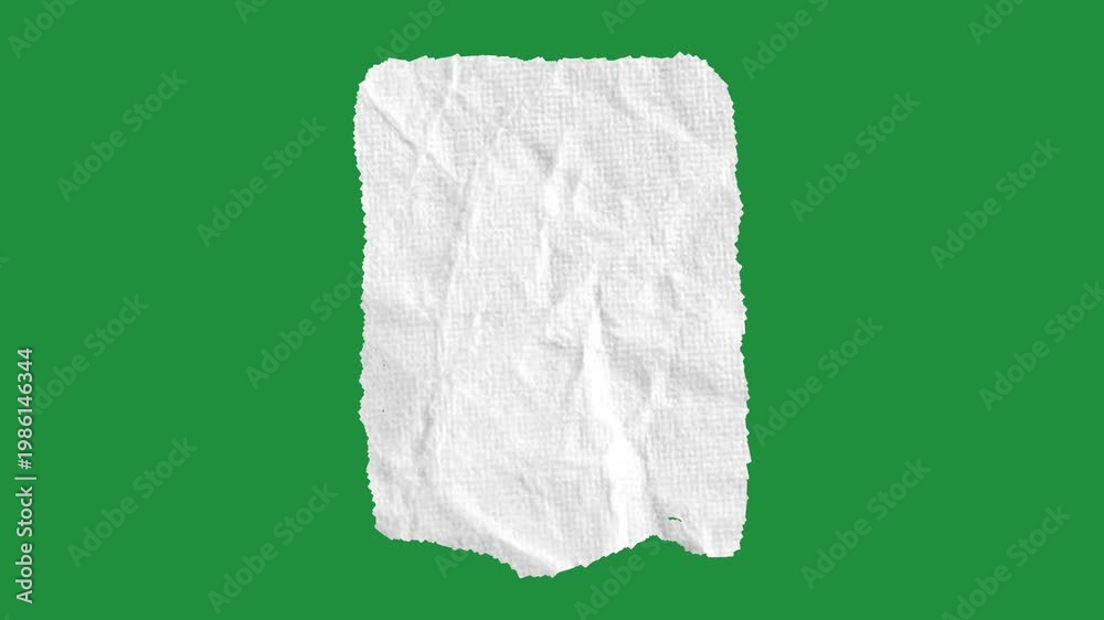 Hand-Drawn Ripped Paper Text Box | Speech Bubble Animation on Green ...
