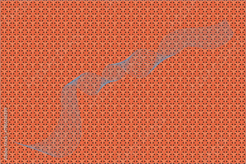 A macro close-up of an orange leather basketball surface reveals a detailed pattern and textured material suitable for a sport wallpaper or background design