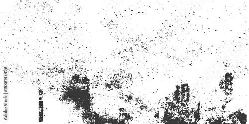 Bild auf Leinwand White Distressed Concrete Wall Texture, Black Grunge Edges, Subtle Worn Surface, Rough Imperfections, Minimal Background for Posters and Branding