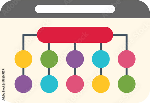Visualizing business strategy with a colorful hierarchical flowchart