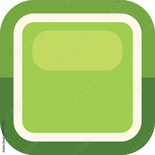 Green rounded square icon representing a graphic user interface element for web or mobile