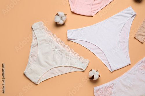 Set of female panties and c...