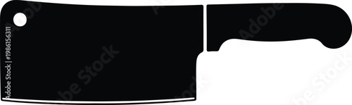 Silhouette cleaver knife kitchen utensil professional tool culinary design