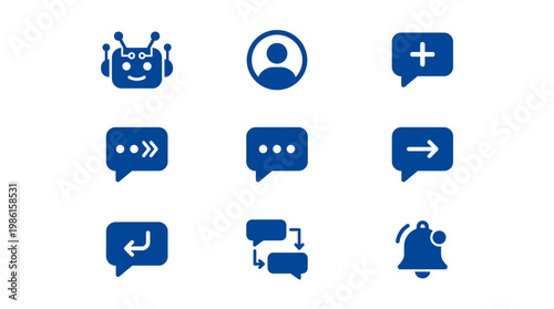 Collection of chat and communication icons.