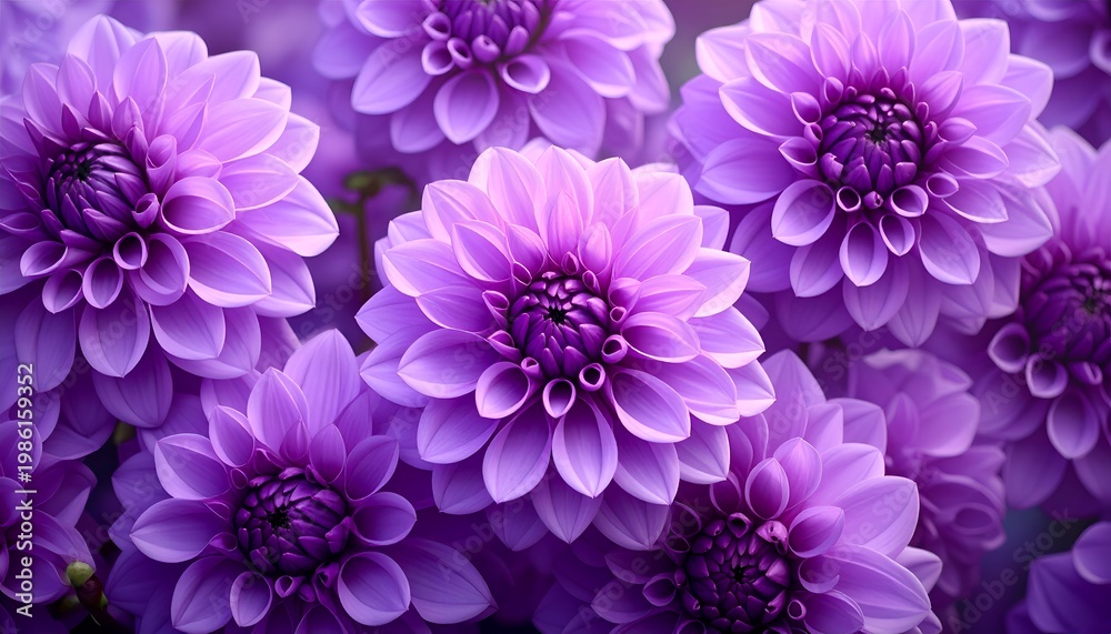 Naklejka premium Purple dahlia blossom close-up
