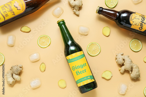 Composition with bottles of...