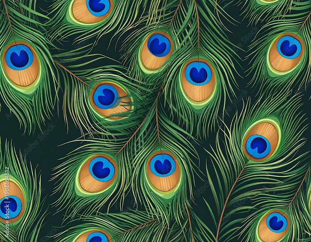 Obraz premium Feathered eye pattern (3)