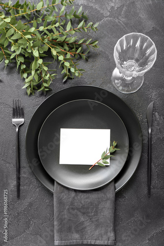 Stylish table setting with ...