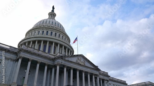 United states Capitol. Capitol building. The Capitol building in Washington. Architecture view on dome. Famous Capitol in Washington DC. Washington DC landmark. Senate and House in Washington DC
