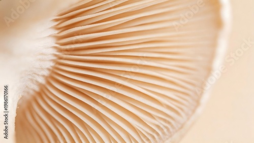 Closeup of mushroom gills