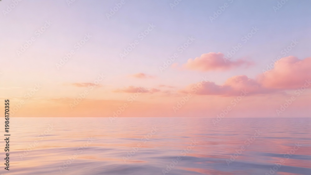 Obraz premium calm ocean at sunset