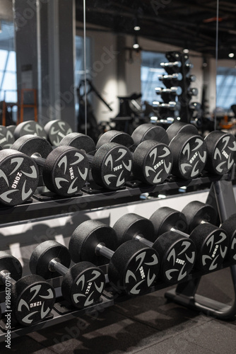Various exercise tools, creating environment for effective workouts. Interor of crossfit and gym.