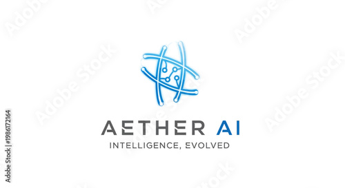 Aether AI company logo design.