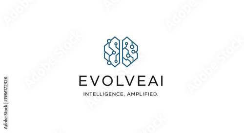 Evolve AI logo with brain design.