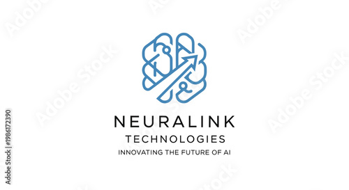 Neuralink Technologies innovative AI logo design.