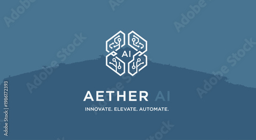 Aether AI company logo design.