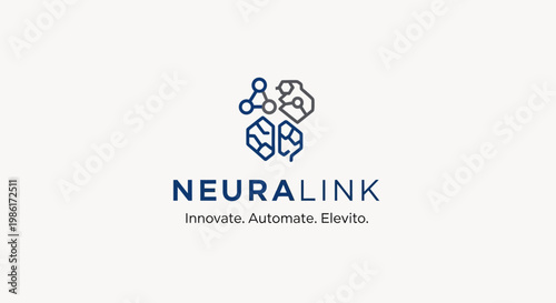 Neuralink logo with tagline on white background.