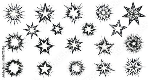 Comic Explosion and Starburst Graphic Elements Collection