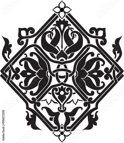 Ethnic ornament pattern. Vector illustration. From collection of ancient russian ornaments