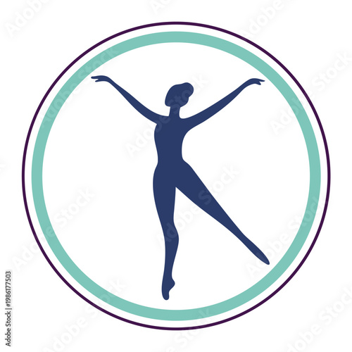 Dance studio logo a silhouette of a dancer 