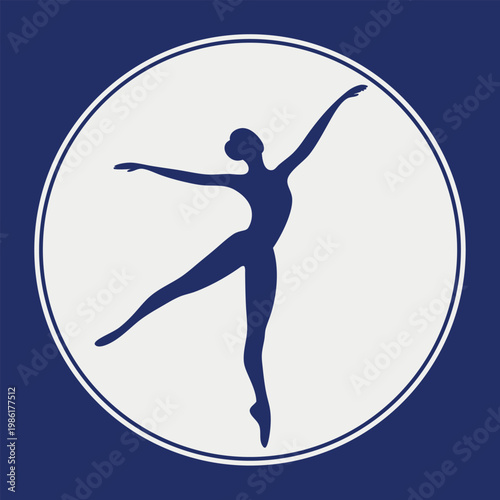Dance studio logo a silhouette of a dancer 