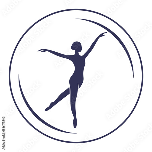 Dance studio logo a silhouette of a dancer 