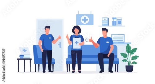 Healthcare Professionals in Consultation Room Medical Staff Meeting