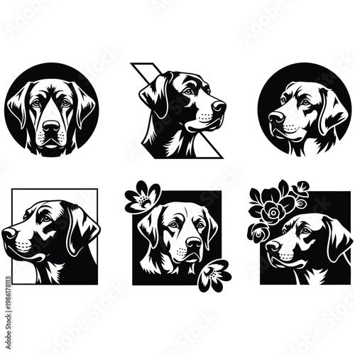 Fathers day dog portraits loving silhouette designs for dad his furry friends
