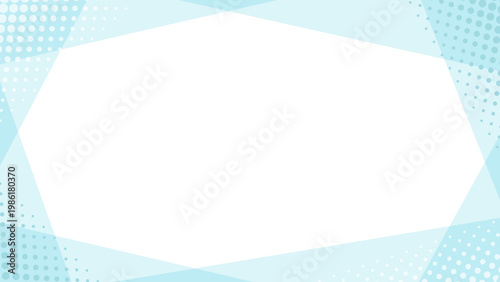 ポップドット背景ブルーフレーム シンプル余白デザイン素材 Blue Pop Dot Background Frame Clean Copy Space Design
