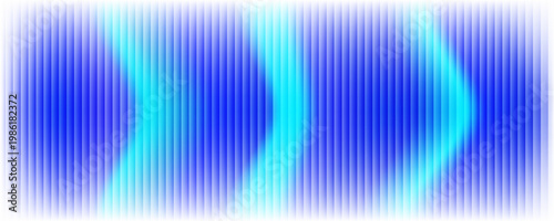 Abstract vertical blue light bar pattern background with glowing cyan center, creating a vibrant digital sound wave or equalizer effect, isolated on