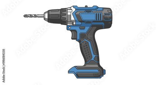 Cordless Power Drill with Bit, Modern Tool for Home Improvement Projects