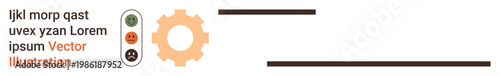 Decision-making, process optimization, user feedback, workflow design, business systems, team productivity. Traffic light ratings with gear symbol. Decision-making and process optimization theme