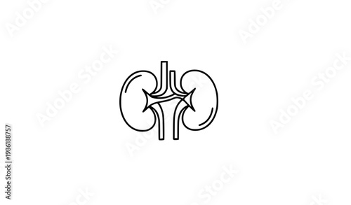Kidney icon vector simple medical organ symbol modern healthcare design