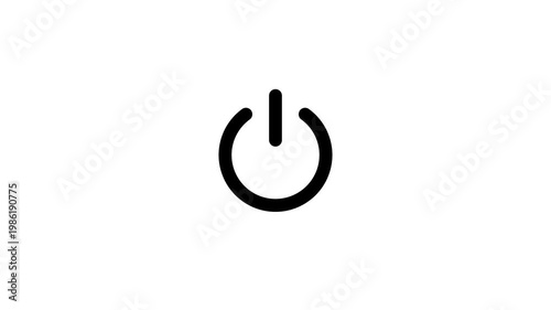 Power button icon for on and off function