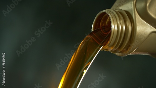 Pouring Fresh New Motor Oil