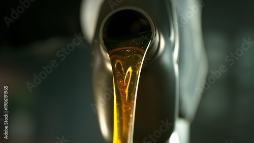 Pouring Fresh New Motor Oil