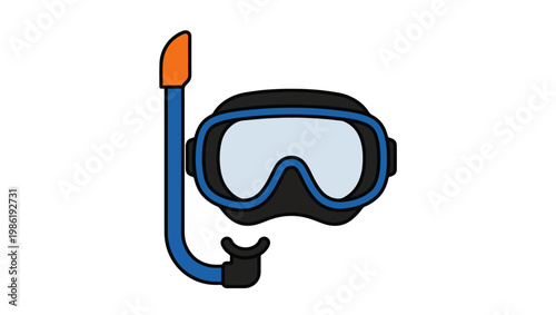 Snorkeling Set Icon on PNG Background, snorkeling, snorkeling set, diving mask, snorkel, scuba mask, water sports, swimming gear, underwater activity, beach sport, ocean sport, swimming equipment, 