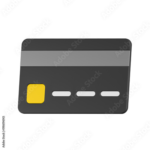 3D credit or debit card, plastic money or ATM card