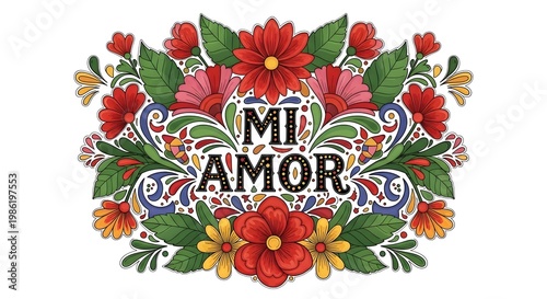 mi amor text poster